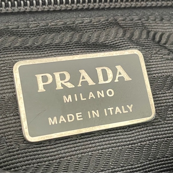 Prada brown nylon red logo small crossbody bag rare vintage - Picture 7 of 9